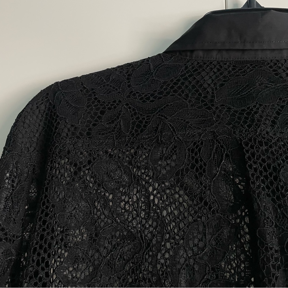 Soaked Nylah Black Lace Button Down Blouse Size M EUC - Picture 14 of 16